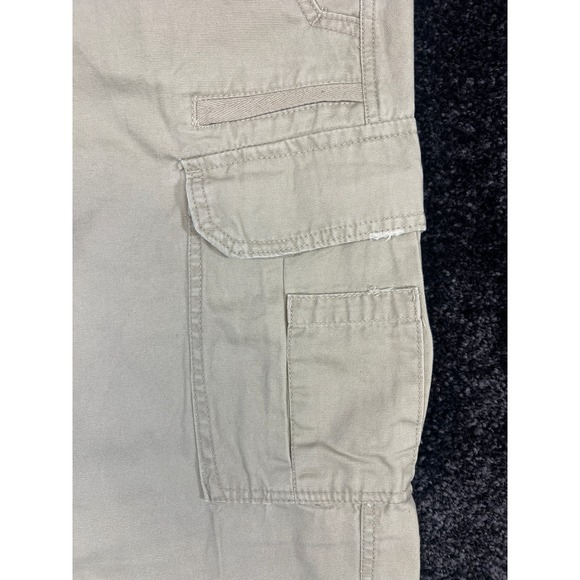 Vintage Y2K Plugg Cargo Pants Mens 34x30 Beige Cotton Casual Utility Workwear - Picture 3 of 4